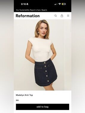 Reformation Madyln Knit top